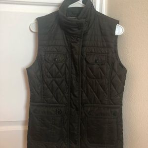 Green quilted vest